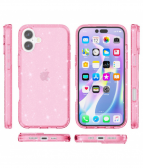 Iphone 16 Pro csillámos szilikon hátlap, Pink - Image 11