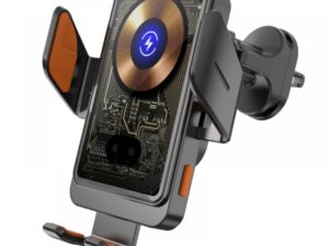 Autós telefontartó szellőzőrácsra wireless töltő funkcióval,átl.