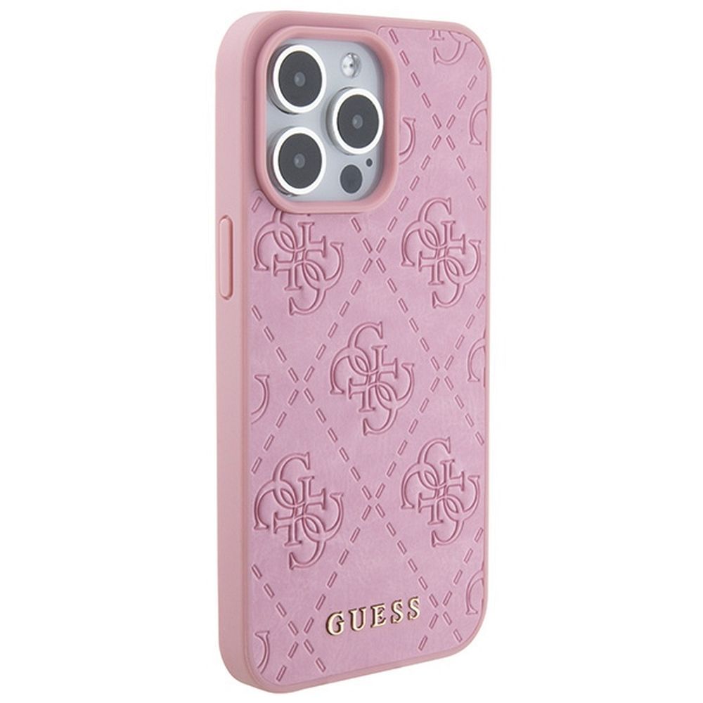 GUESS case for IPHONE 15 Pro GUHCP15LP4EPMP (Quilted 4G Classic) pink - Image 5
