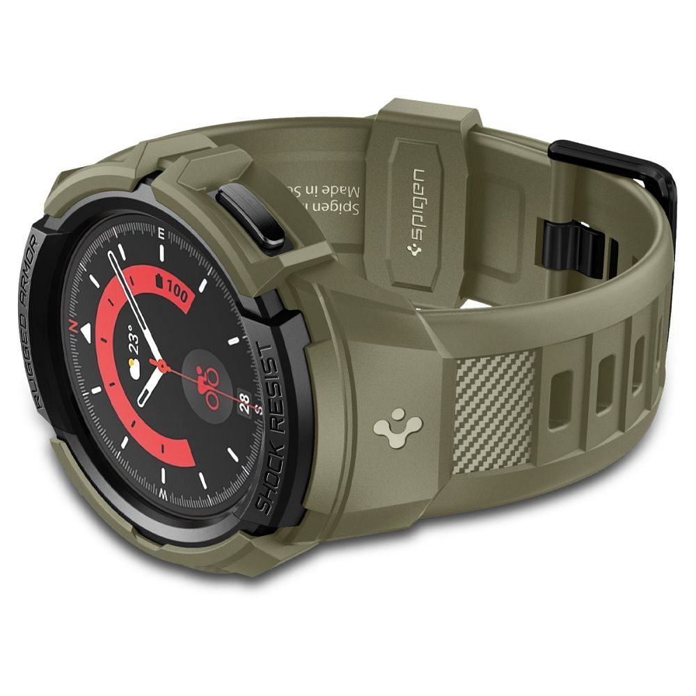 SPIGEN Rugged Armor ”PRO” for SAMSUNG WATCH 5 PRO (45 MM) vintage khaki - Image 10