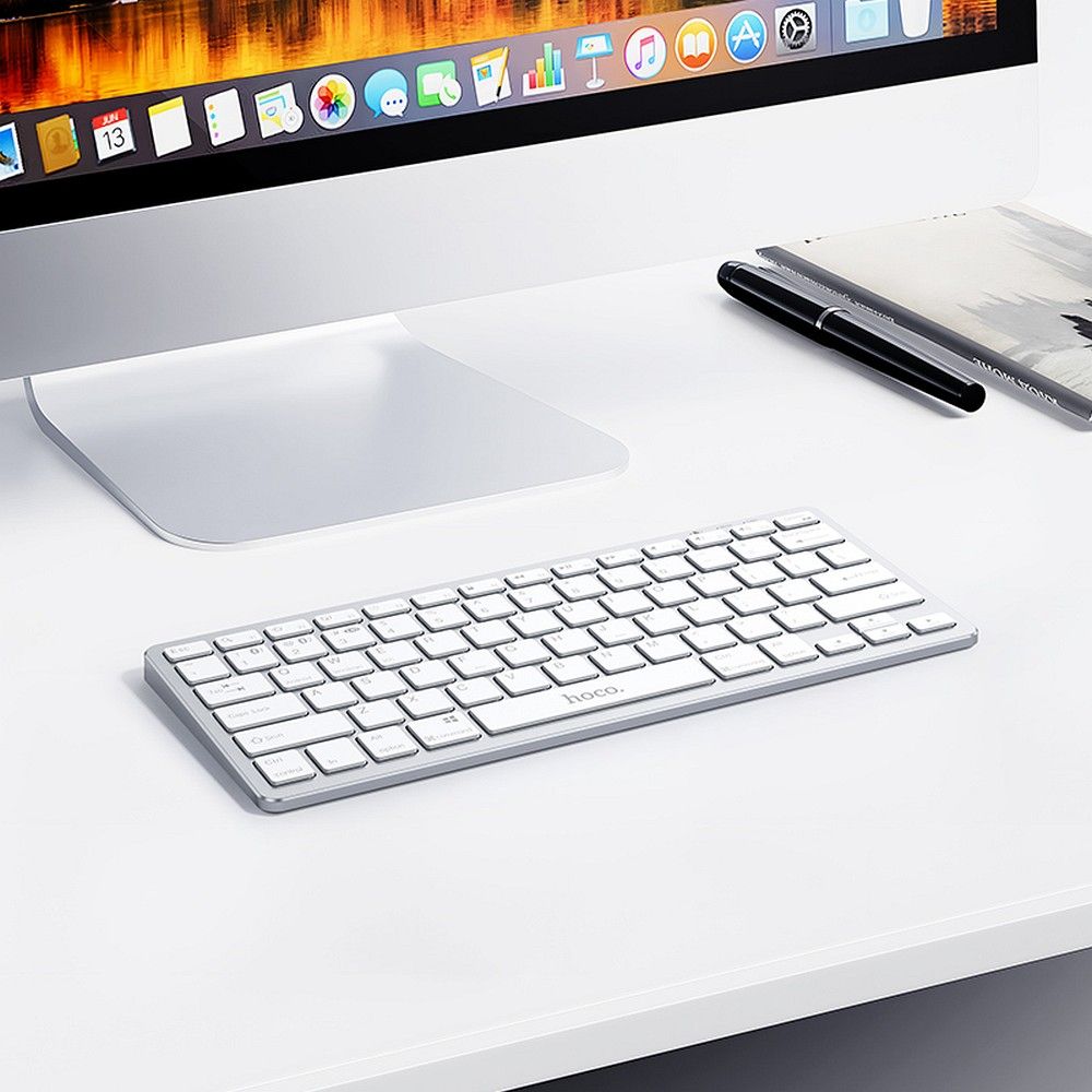 HOCO wireless keyboard QWERTY GM32 silver - Image 4