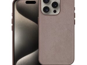 WOVEN MAG COVER case compatible with MagSafe for IPHONE 15 Pro light brown