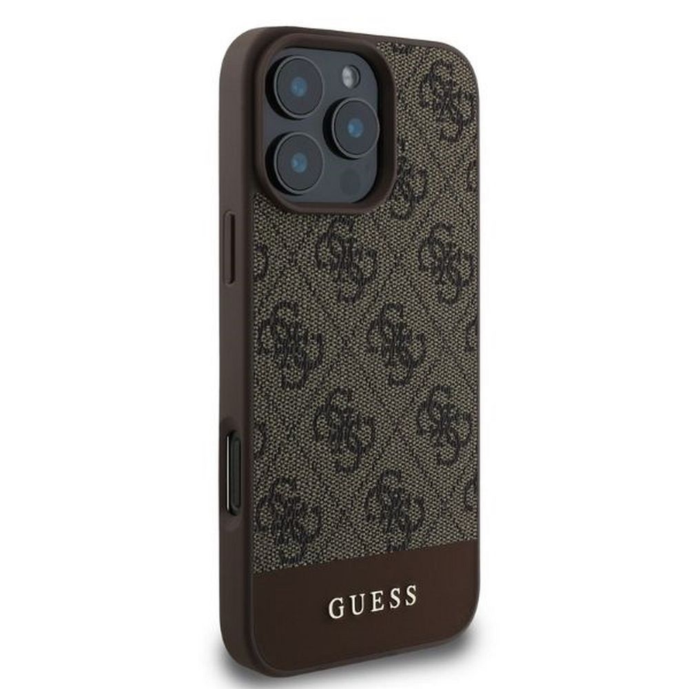 GUESS case for IPHONE 16 Pro GUHCP16LG4GLBR (PC/TPU 4G PU Bottom Stripe) brown - Image 3