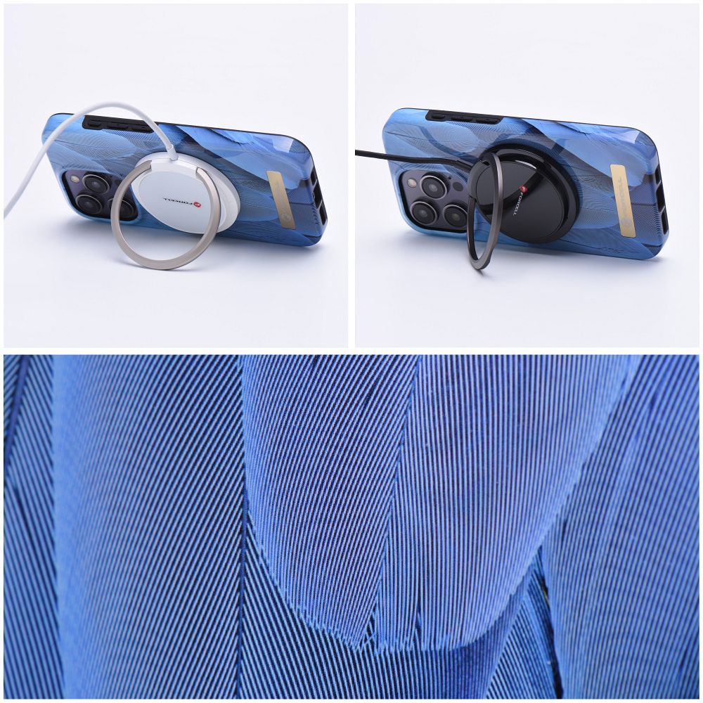 FORCELL F-PROTECT Mirage case compatible with MagSafe for IPHONE 14 PRO blue bird - Image 5