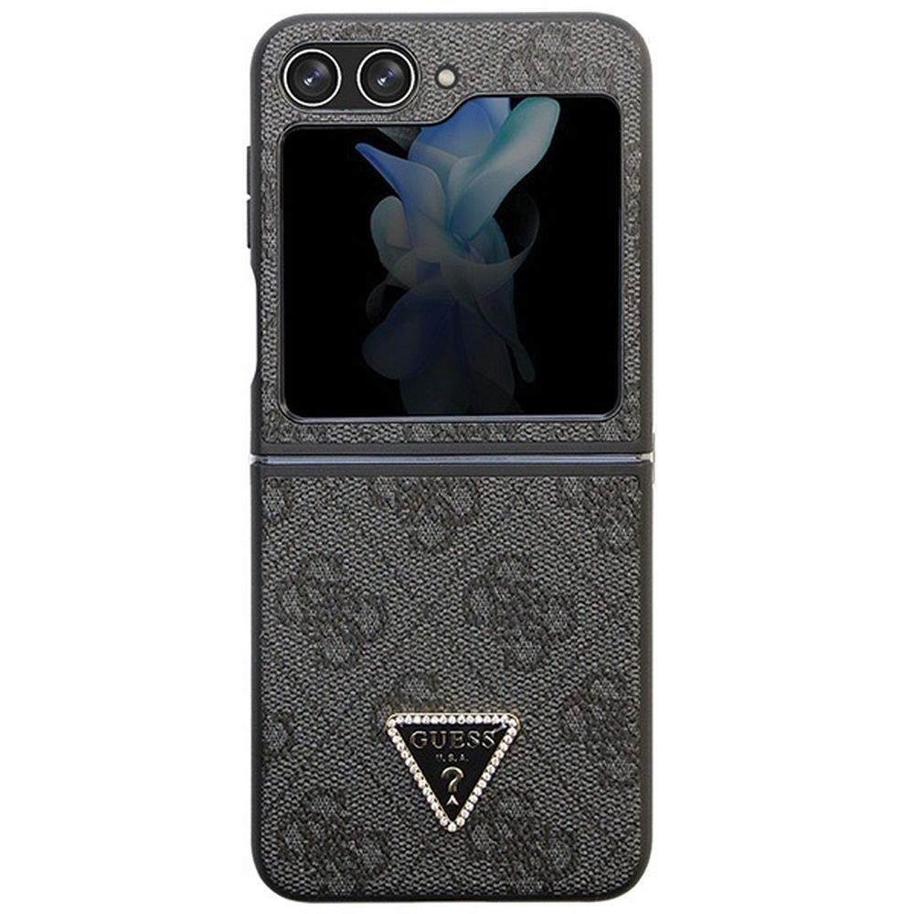 GUESS case for SAMSUNG Flip 5 GUHCZF5P4TDPK for Samsung Flip 5 (4G Triangle Strass / black) - Image 2