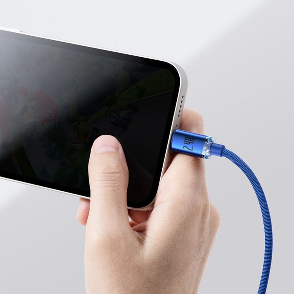 BASEUS cable USB A to Lightning 2,4A Crystal Shine CAJY000103 2 m blue - Image 5
