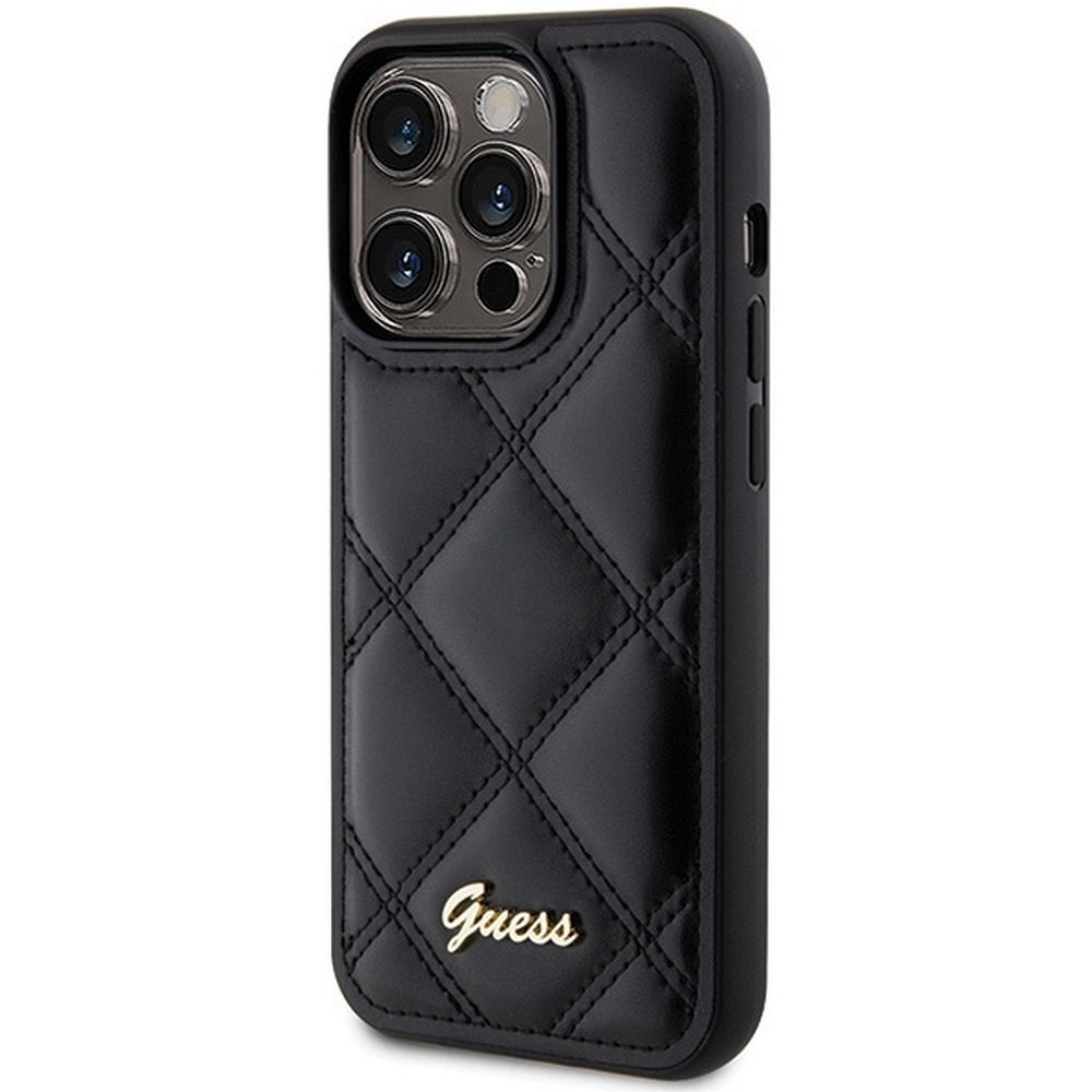 GUESS case for IPHONE 15 Pro GUHCP15LPSQSQSK (Quilted Metal Logo) black - Image 7
