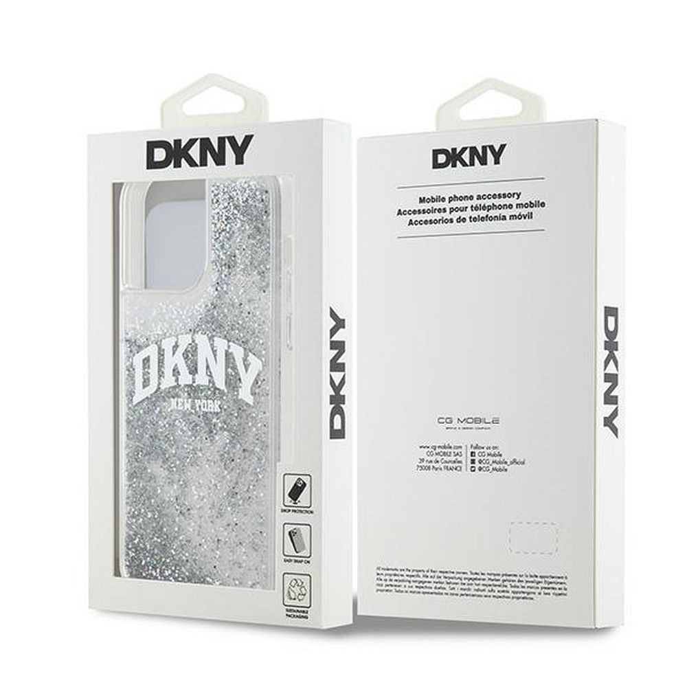 DKNY case for IPHONE 15 Pro DKHCP15LLBNAET (DKNY HC Liquid Glitters W/Arch Logo) white - Image 8