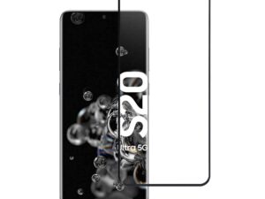 Tempered Glass Blue Star  - SAMSUNG Galaxy S20 Ultra Full Face (full glue/small size) - black Tempered Glass Blue Star