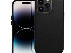 LEATHER MAG COVER case for IPHONE 14 Pro black