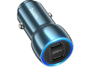 HOCO car charger 2 x Type C PD QC3.0 3A 40W Z48 sapphire blue