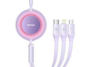 BASEUS cable 3in1 Type C to Micro USB / Lightning / Type C PD QC4.0 3,5A 100W CAMJ010205 1,1 m purple