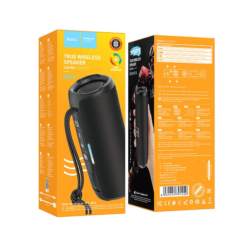 HOCO wireless speaker bluetooth HC16 black - Image 4