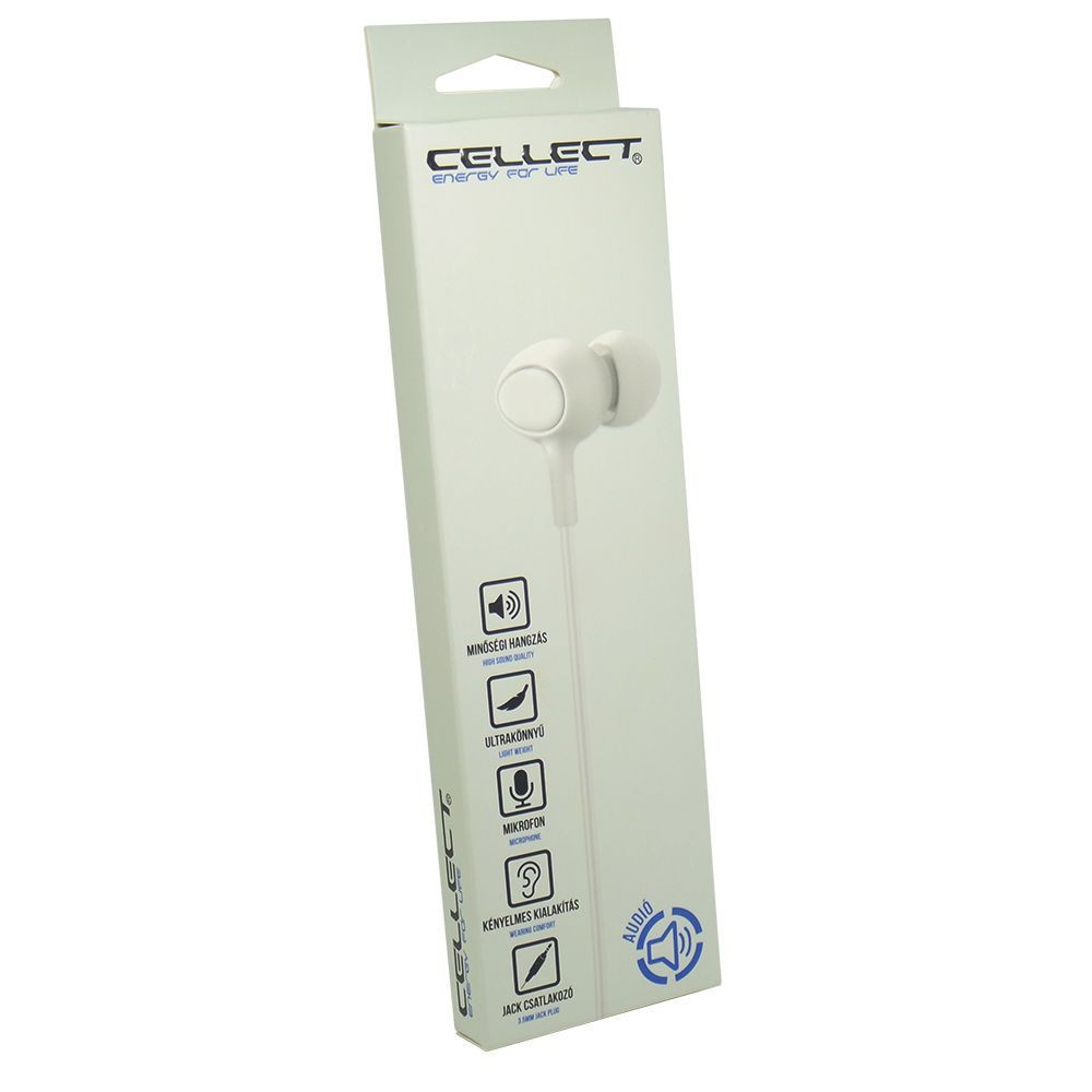Cellect 3.5 jack sztereó headset, Fehér - Image 10