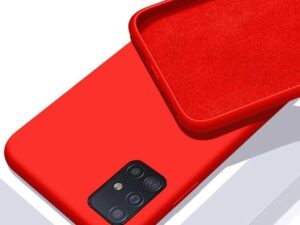 Premium szilikon tok, Samsung S20+, Piros