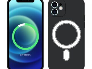iPhone 13 Mini mágneses szilikon tok, Fekete