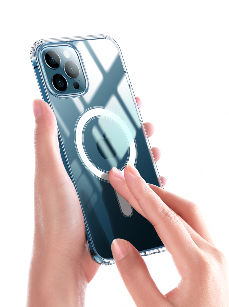 iPhone 13 Pro Max mágneses szilikon tok, Fekete - Image 3