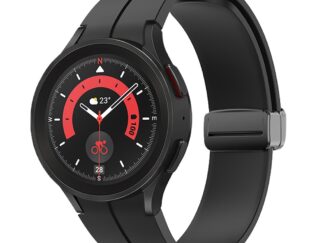 Samsung Watch 4/5 mágneses szil óraszíj,20mm,Feket