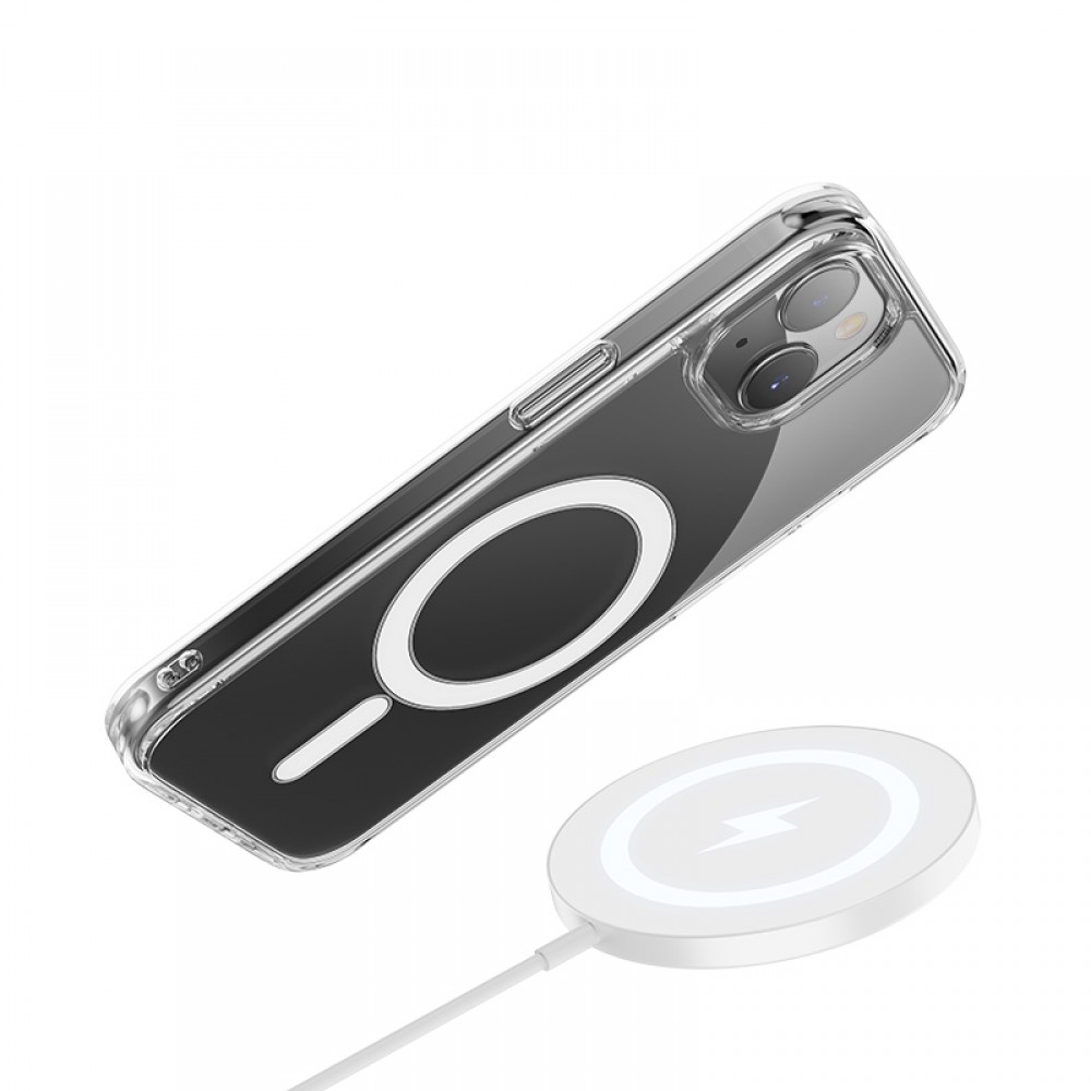 iPhone 15 Plus mágneses szilikon tok, Kék - Image 5