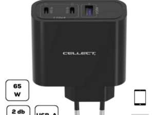 Hálózati gyorstöltő adapter 65W, Fekete
