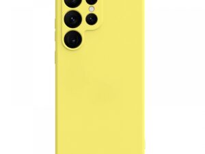 Premium szilikon tok, Samsung S23 Ultra, Sárga