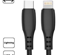 Adatkábel Type-C - Lightning, 2m, Fekete