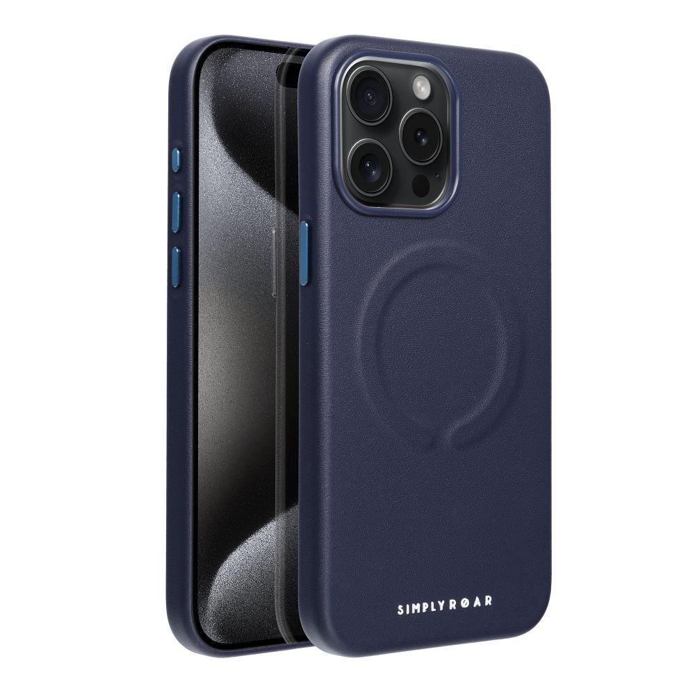 Roar Leather Mag Case - for iPhone 15 Pro Max navy - Image 2