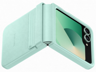 Samsung Flip 6 bőr hátlap, Világos Zöld