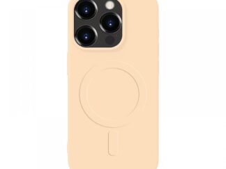 iPhone 16 Pro Max mágneses szilikon tok, Édes barack