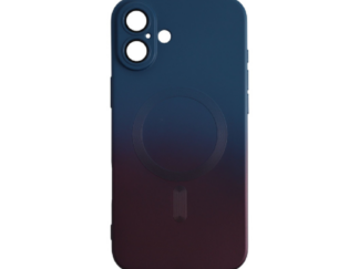 iPhone 16 Plus mágneses design tok, Sötétkék-Pink
