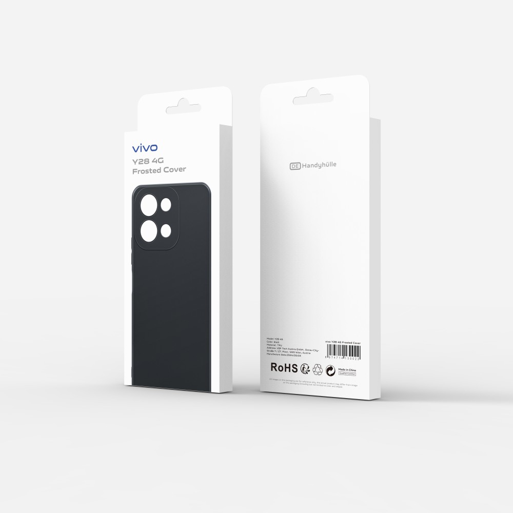 Vivo Y28 4G Frosted Cover fekete tok - Image 3
