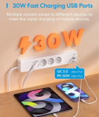 Meross hosszabító 4xAC, 2xUsb-A, 2xUsb-C, Max.16A Matter - Image 4