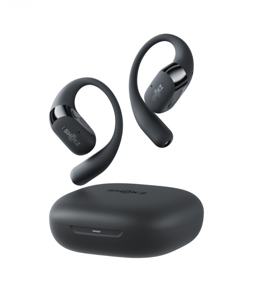 Shokz OpenFit 2 Bluetooth headset, fekete