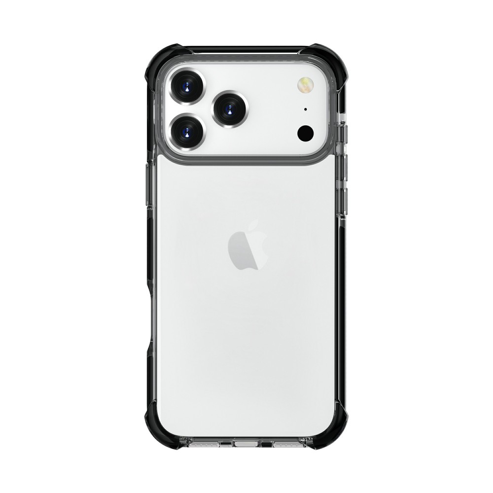 iPhone 17 Pro ütésálló szilikon hátlap, Fekete