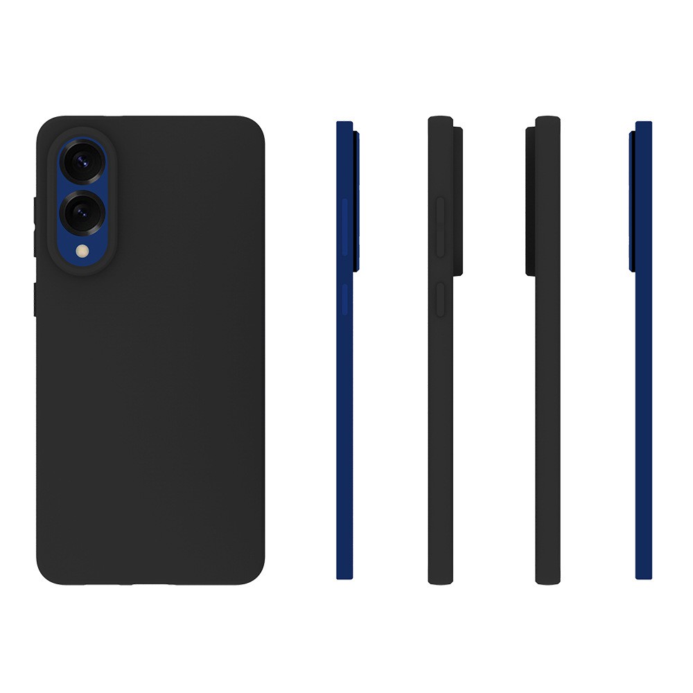 Premium szilikon tok, Samsung S25 Edge, Fekete - Image 3