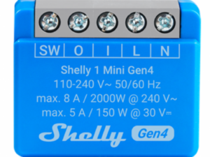Shelly 1 Mini GEN4 egy áramkörös WiFi, Bt, Zb, Matter okosrelé