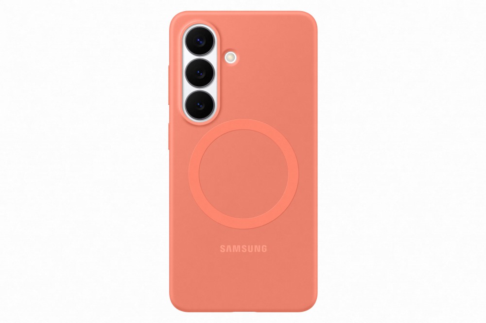 Samsung Galaxy S26 koral piros mágneses szilikon tok