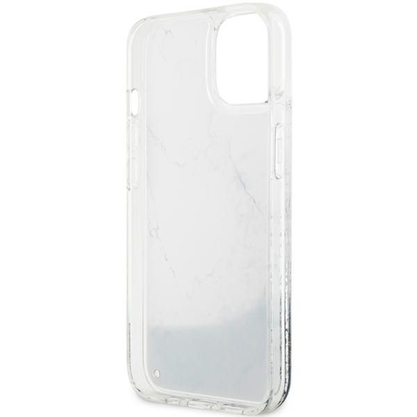 GUESS case for IPHONE 13 / 14 / 15 GUHCP14SLCSGSGH (Liquid Glitter Marble) white - Image 6