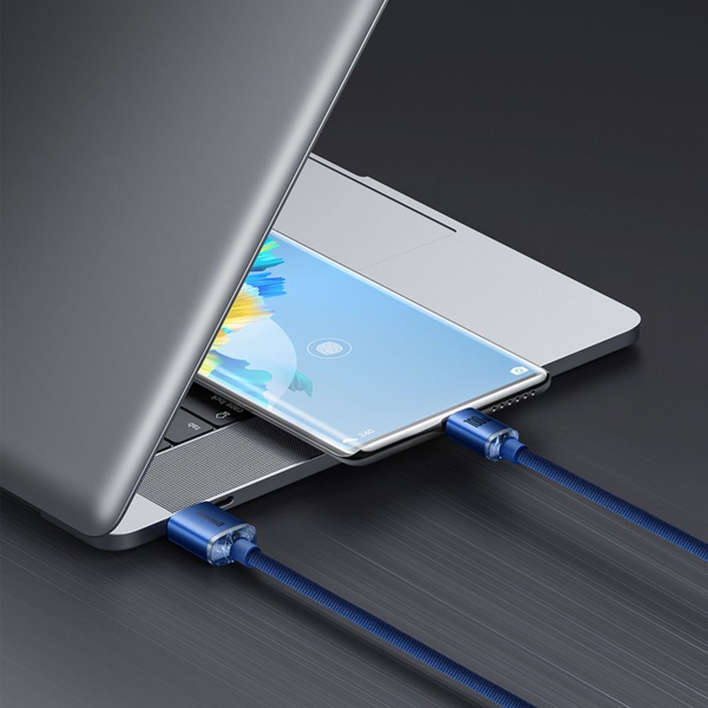 BASEUS cable USB A to Type C PD 100W Crystal Shine CAJY000503 2 m blue - Image 6
