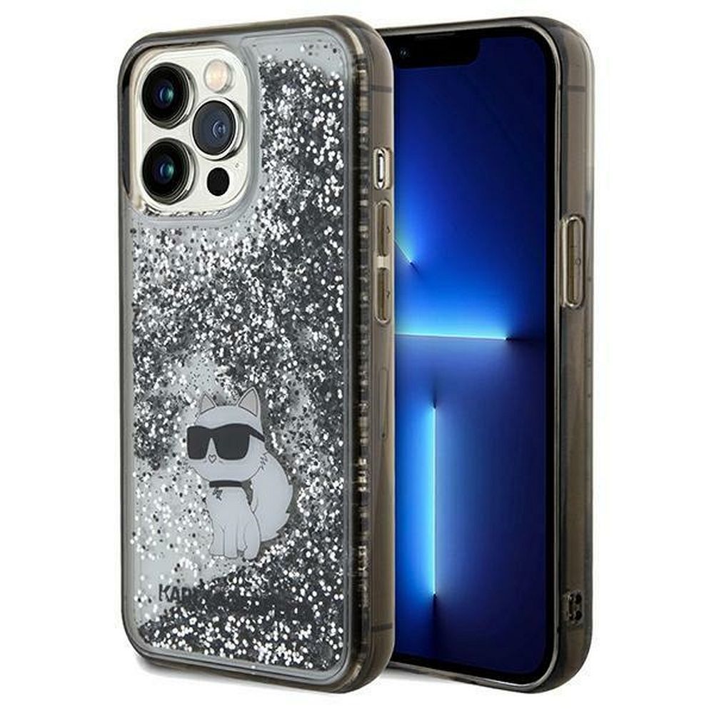 KARL LAGERFELD case for IPHONE 13 Pro Max KLHCP13XLKCNSK (Liquid Glitter C) transparent