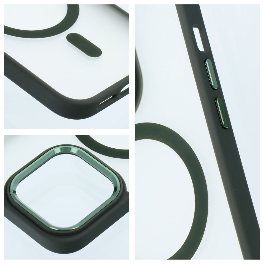MATTE MAG COVER case compatible with MagSafe for IPHONE 15 Pro green - Image 5