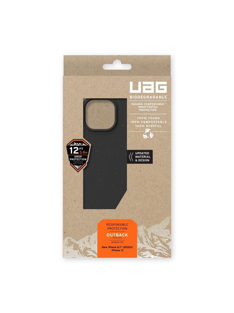 ( UAG ) Urban Armor Gear Biodegradable Outback case for iPhone 14 PLUS black - Image 19