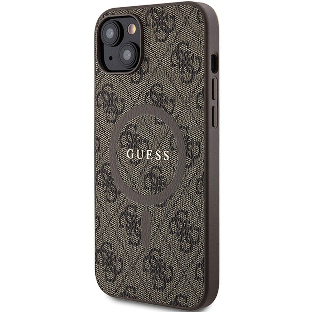 GUESS case for IPHONE 15 Plus / 14 Plus GUHMP15MG4GFRW (Leather 4G Metal Logo) brown - Image 2