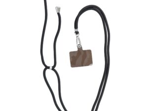 SWING (6mm) pendant for the phone with adjustable length / cord length 165cm (max 82.5cm in the loop) / on the shoulder or neck - black