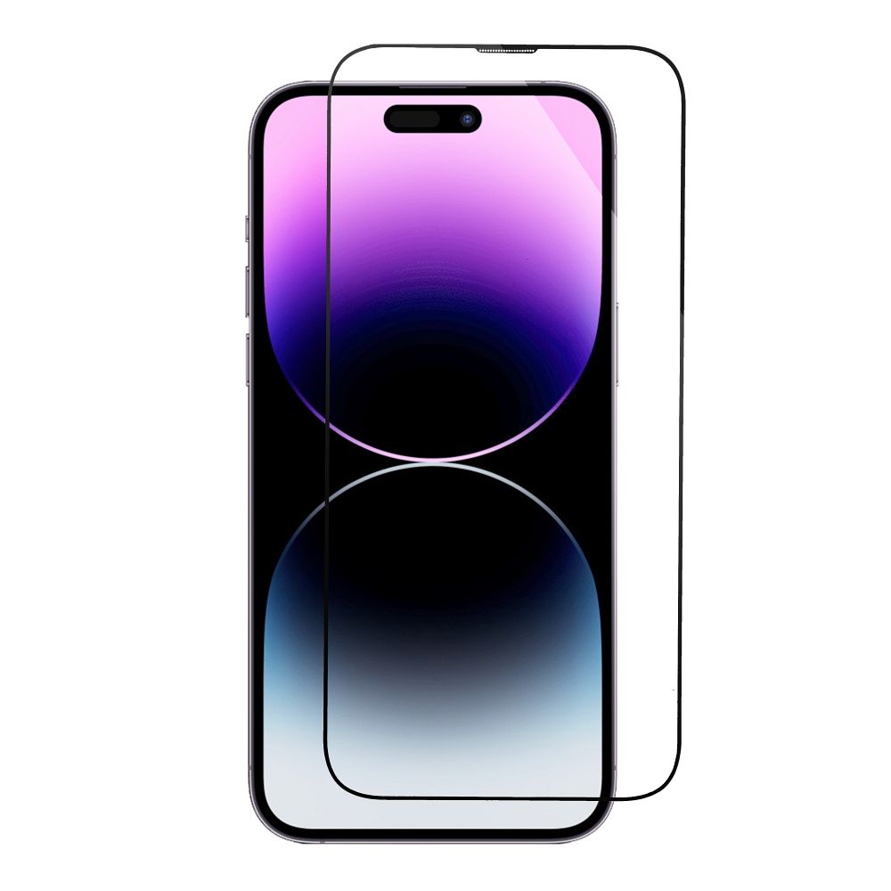 5D Full Glue Tempered Glass for iPhone 15 Pro Max black + applicator - Image 6
