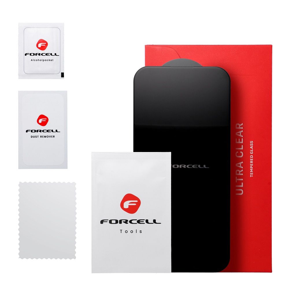 Forcell Ultra Clear Glass – iPhone 16 Pro-hoz, fekete - Image 11