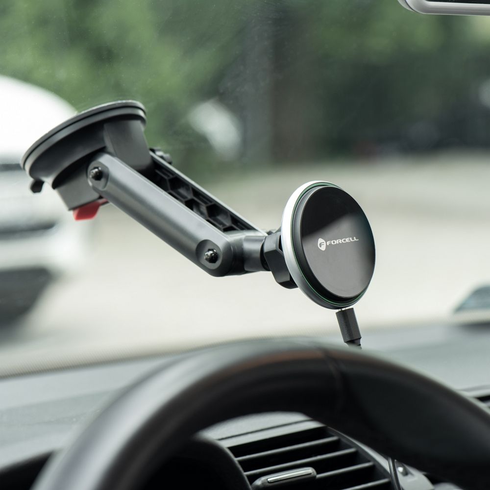 FORCELL car holder to center console/window with wireless charging support MagSafe 15W HS2 - Image 8