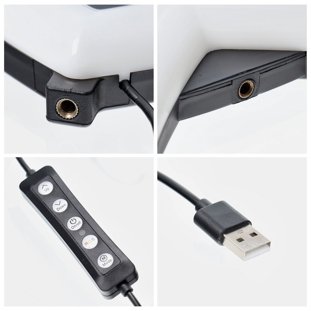LED Ring Stream RGB lamp 12inch with holder for mobile HEART + tripod JM33-13 black - Image 9