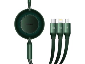 BASEUS cable 3in1 Type C to Micro USB / Lightning / Type C PD QC4.0 3,5A 100W CAMJ010206 1,1 m green