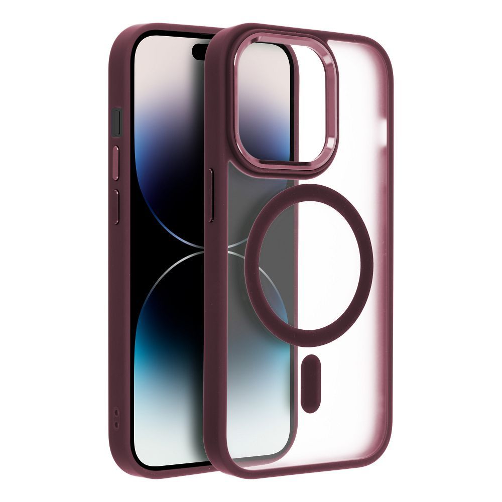 MATTE MAG COVER case compatible with MagSafe for IPHONE 16 Plus plum red - Image 4